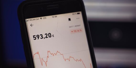 Photo Stock market graph